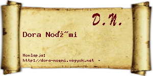 Dora Noémi névjegykártya